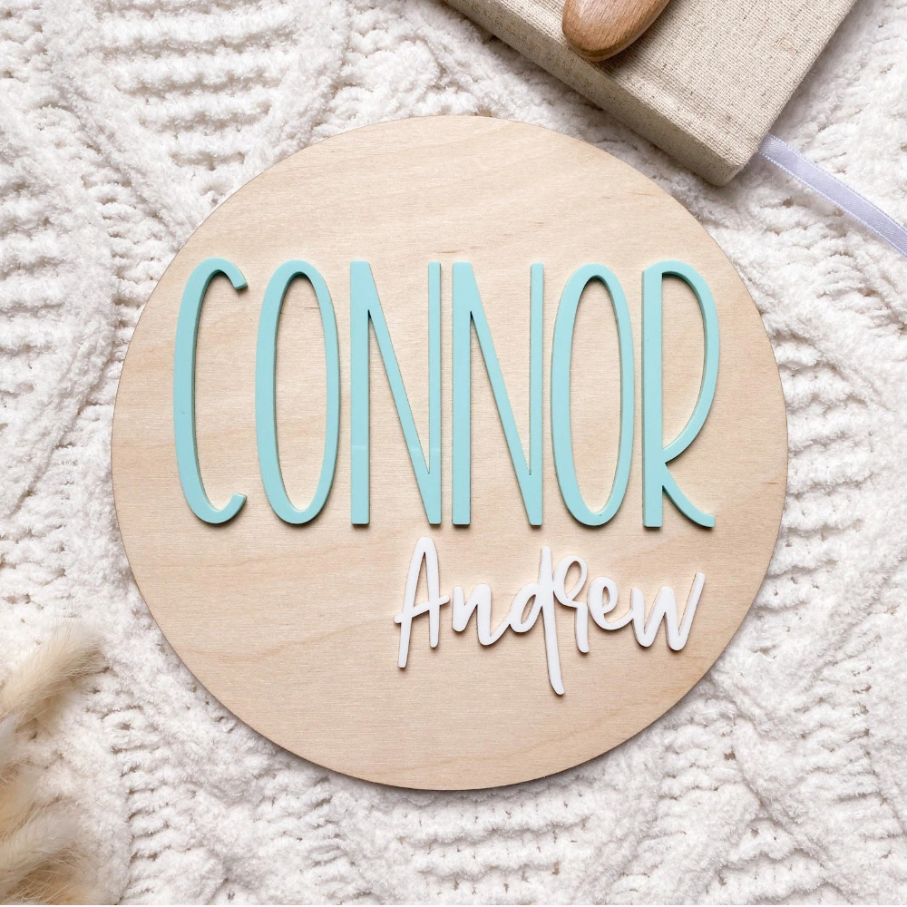 Nursery - Plaque d'annonce de naissance personnalisée –