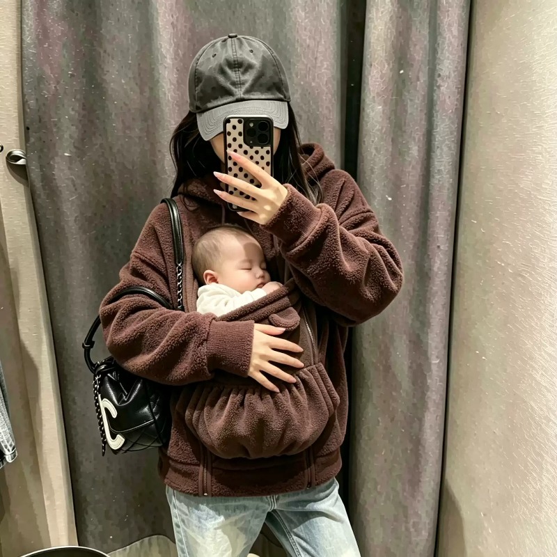 Maternity Wear - Manteau à capuche en polaire 2