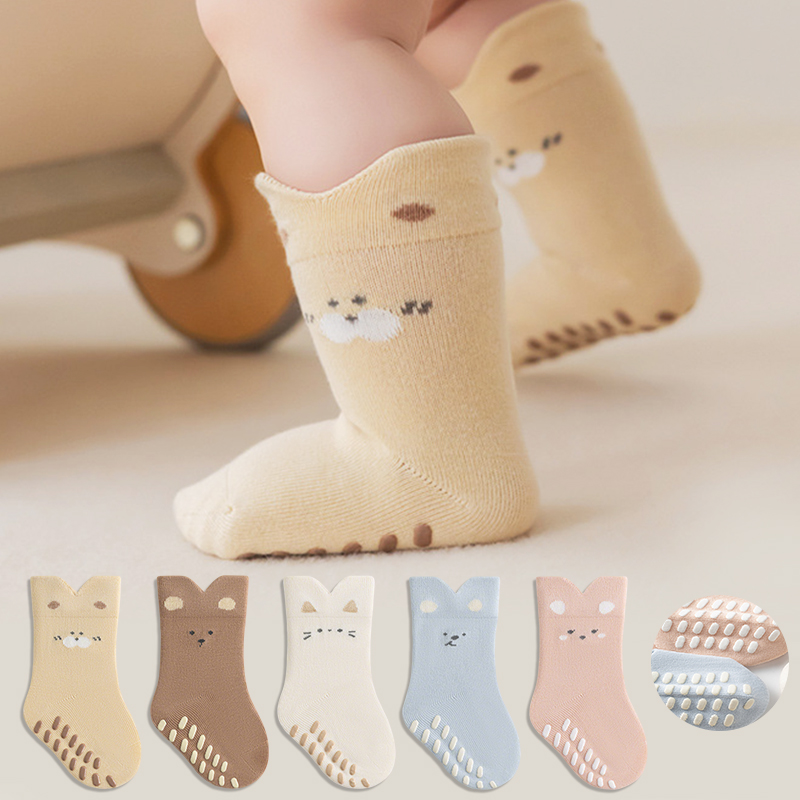 Unisex Baby Socks Non Slip - 3/5 paires de chaussettes antidérapantes pour