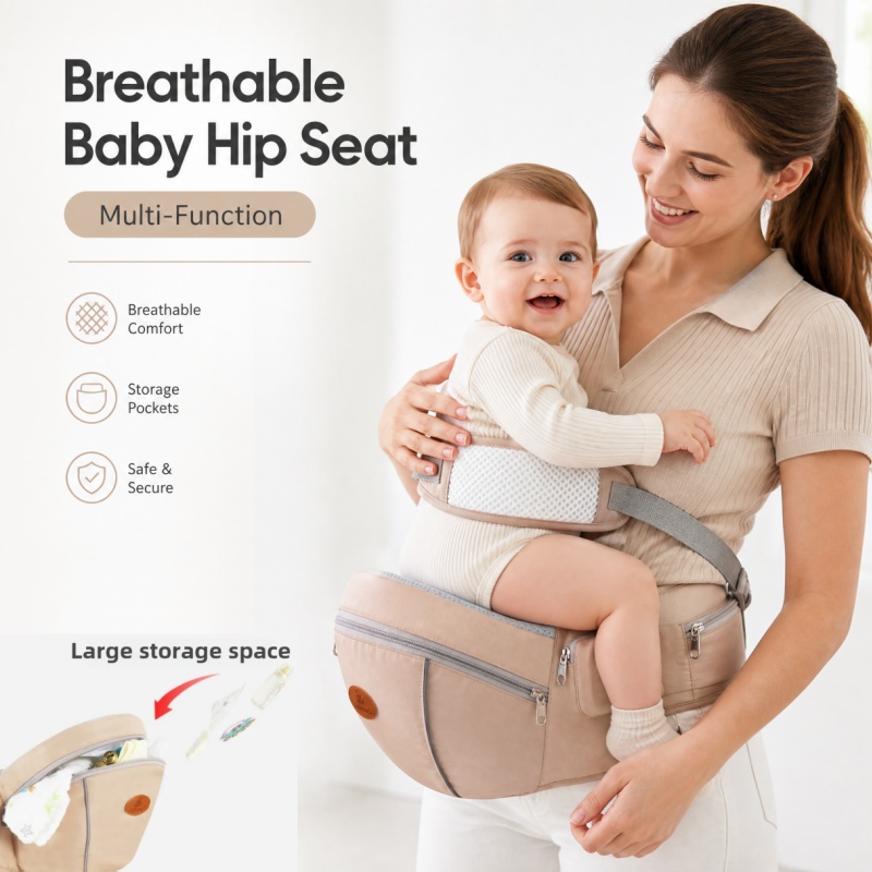 Ergonomic Baby Carrier Newborn To Toddler - Porte-bébé ergonomique respirant pour bébé, léger,