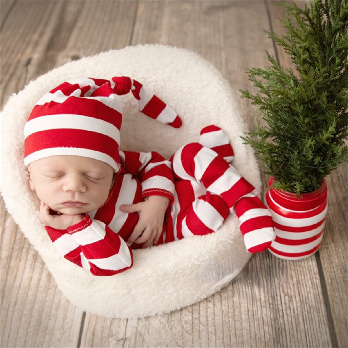 Infant Photography Props Outfit - Ylsteed Combinaison rouge pour nouveau-né avec