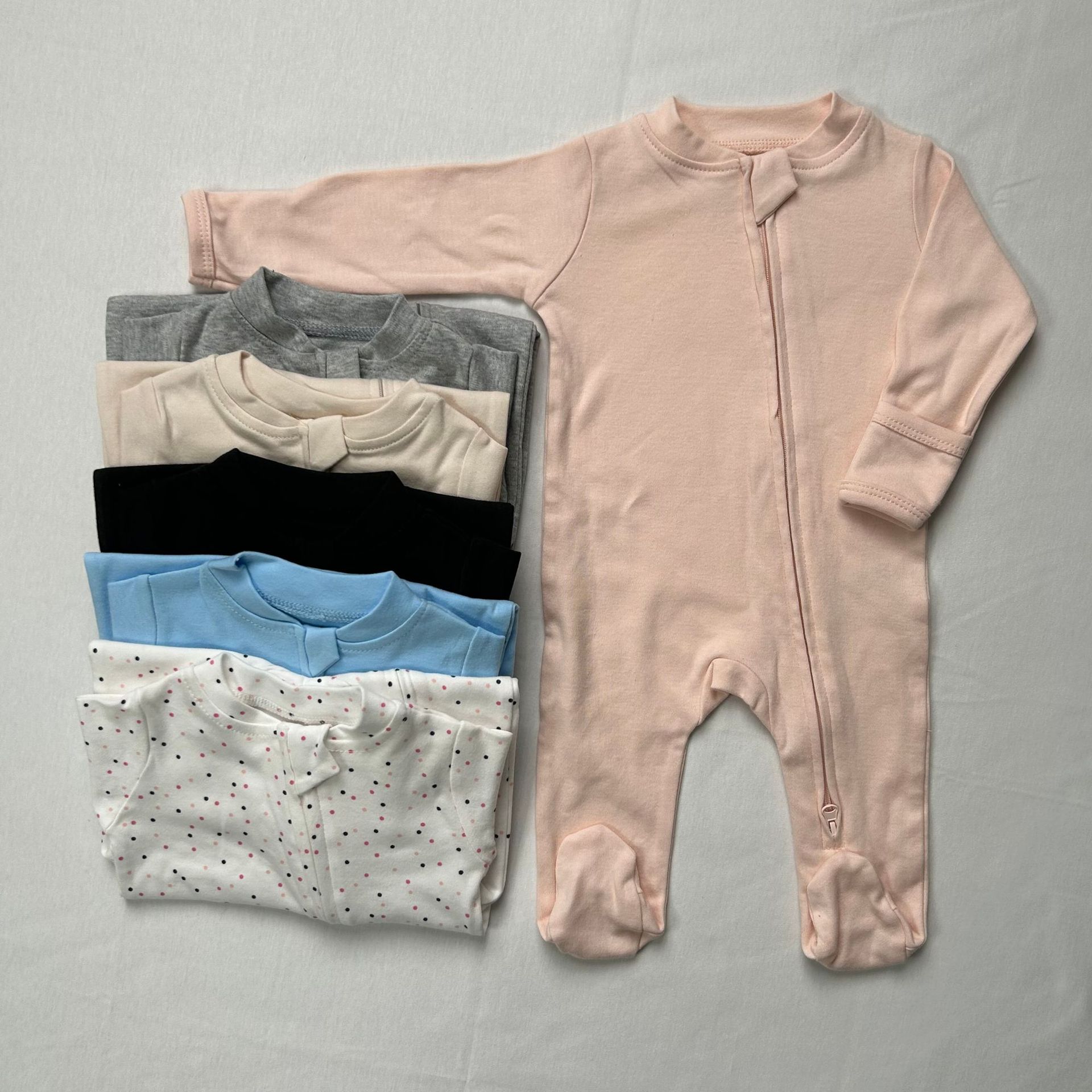 Cotton Baby Onesies Zipper - Combinaison triangle unisexe pour bébé, body