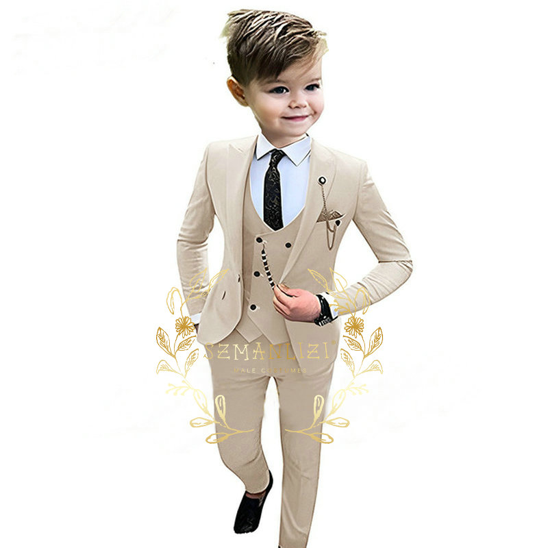 Ensemble blazer beige et panta - Baby Boy Suit Set Baptism avis et prix