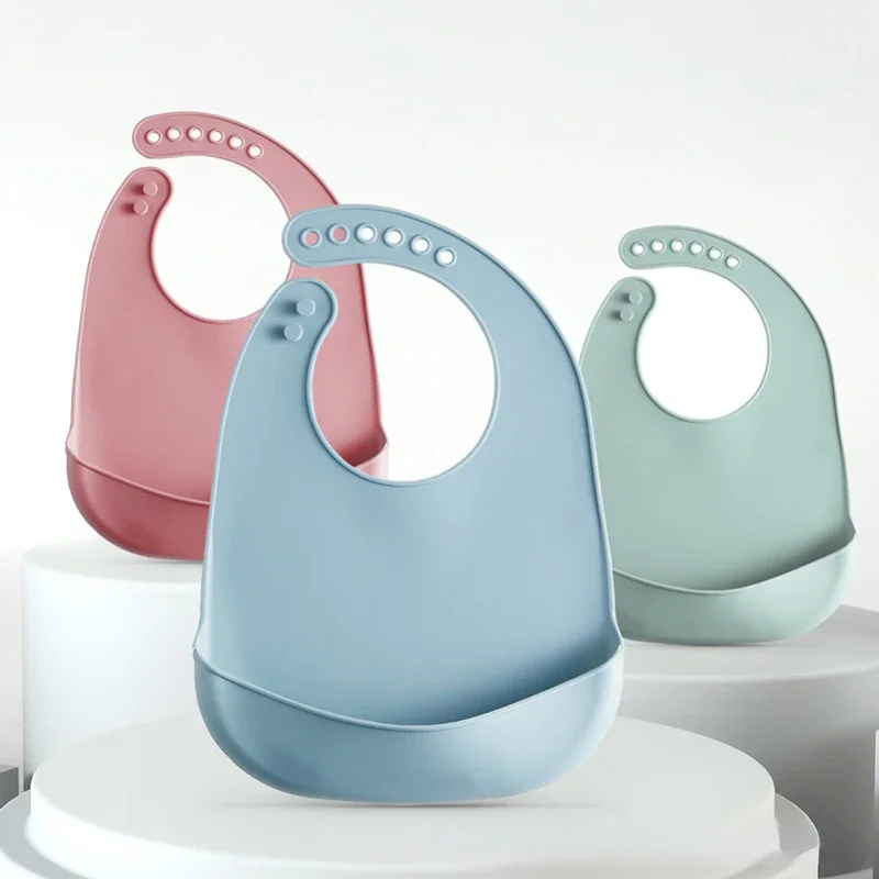 1/3 bavoirs pour bébé réglable - Waterproof Baby Bibs Silicone avis et prix