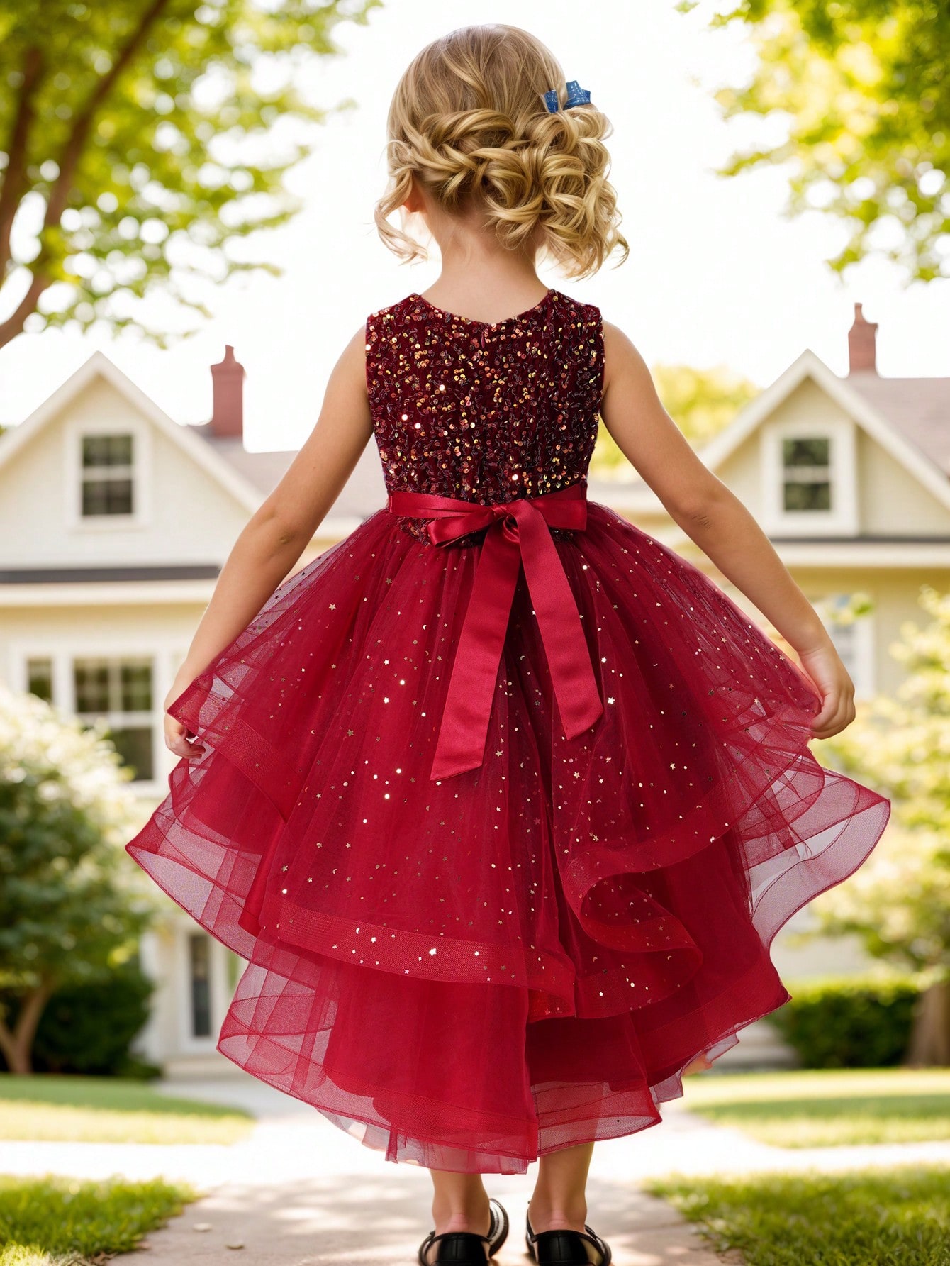 Robe de princesse à fleurs et  - Toddler Girl Tulle Party Dress avis et prix