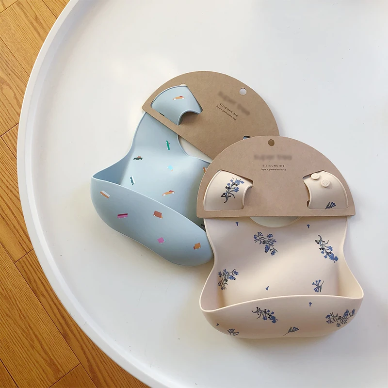 Bavoirs bébé Ins Style imprimé - Waterproof Baby Bibs Silicone avis et prix