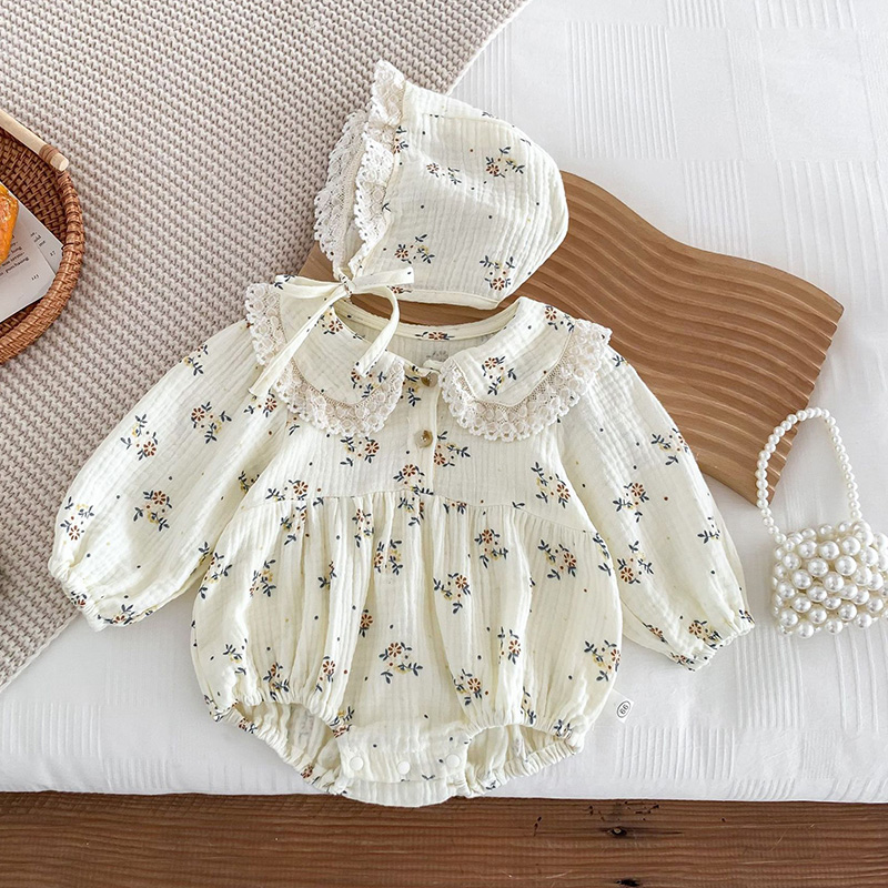 Barboteuse et chapeau pour nou - Newborn Baby Girl Romper Floral avis et prix