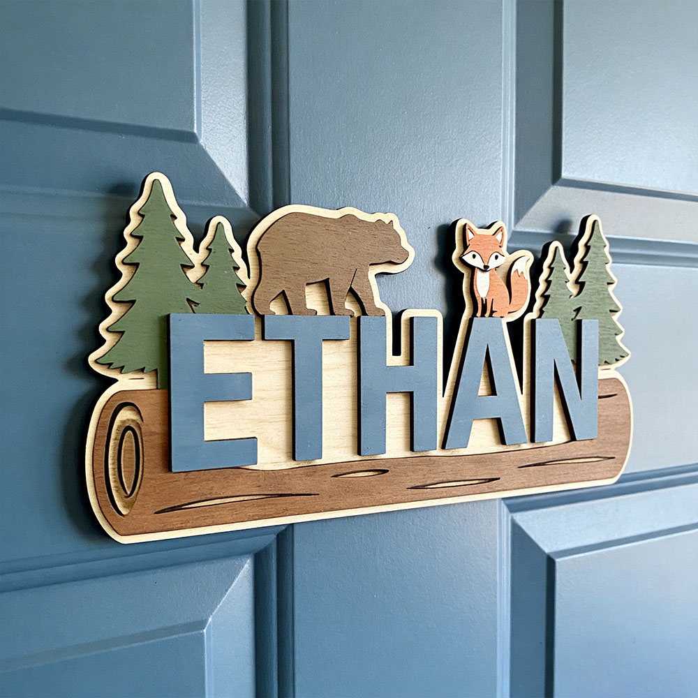 Plaque en bois personnalisée a - Nursery avis et prix