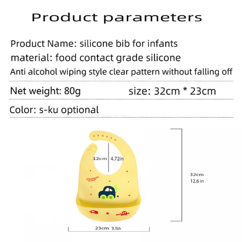 Bavoir d'alimentation en silic - Waterproof Baby Bibs Silicone avis et prix