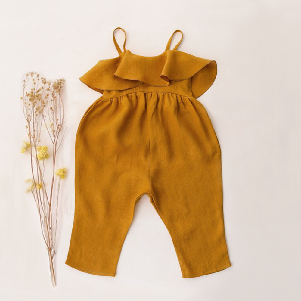 Barboteuse en lin et coton pou - Baby Summer Linen Sleeveless Jumpsuit avis et prix