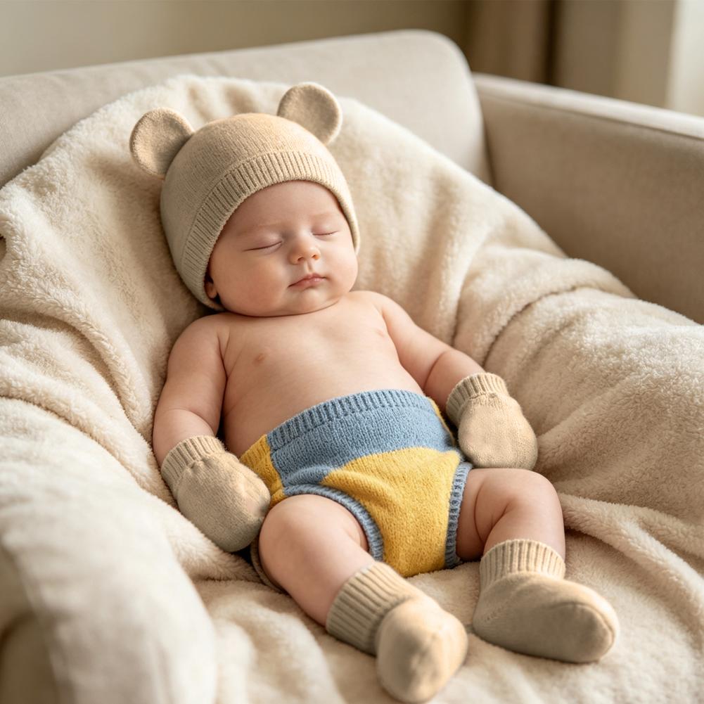 Mitaines anti-rayures pour nou - Infant Beanie Hat With Ears avis et prix