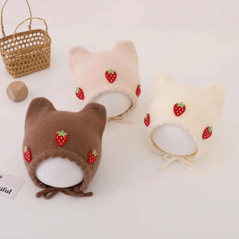 Nouveau automne hiver bébé fil - Infant Beanie Hat With Ears avis et prix