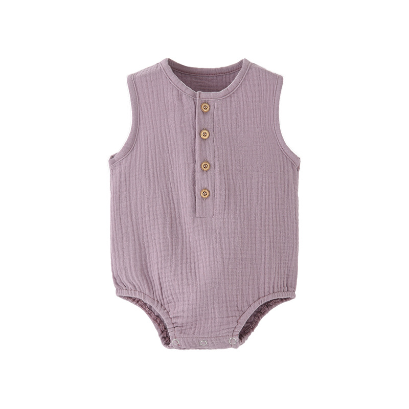 Combinaison d'été pour nouveau - Baby Summer Linen Sleeveless Jumpsuit avis et prix