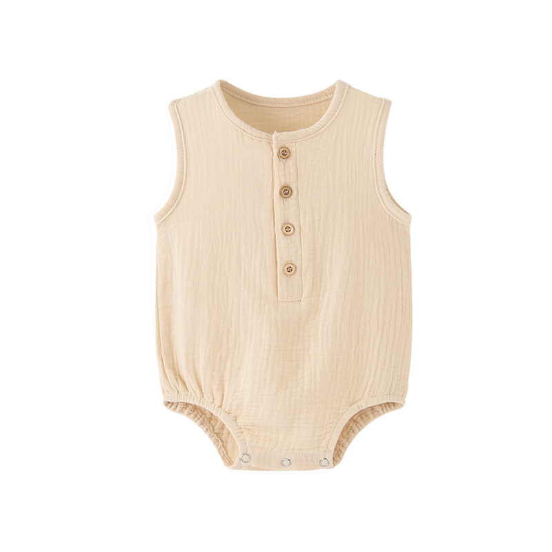 Combinaison d'été pour nouveau - Baby Summer Linen Sleeveless Jumpsuit avis et prix