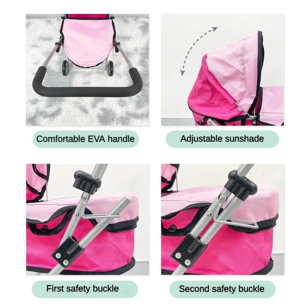 Poussette de poupée pliable po - Lightweight Foldable Baby Stroller Compact avis et prix